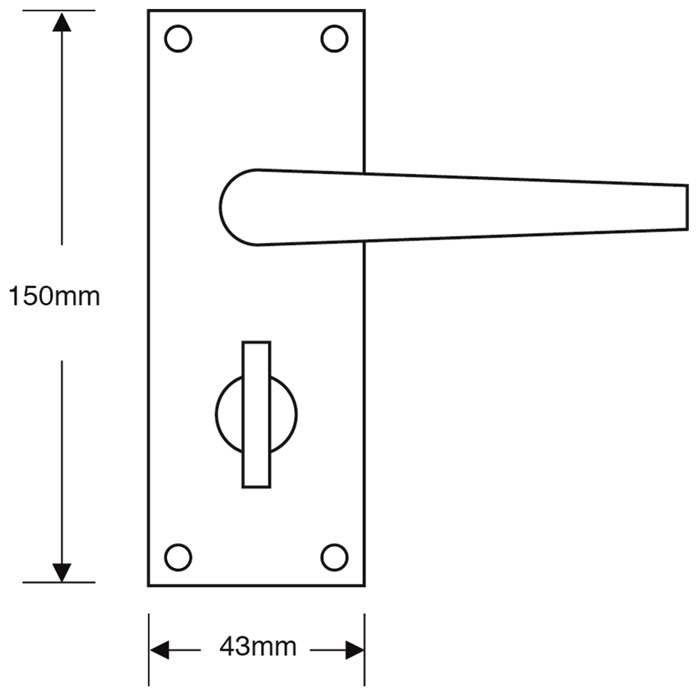 ASEC Victorian Plate Mounted Bathroom Lever Furniture