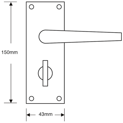 ASEC Victorian Plate Mounted Bathroom Lever Furniture