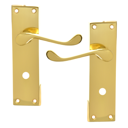 ASEC Victorian Scroll Plate Mounted Lever Furniture
