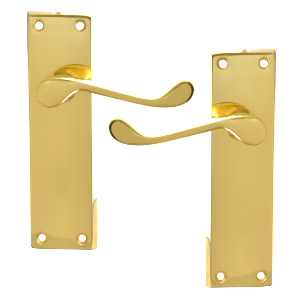 ASEC Victorian Scroll Plate Mounted Lever Furniture
