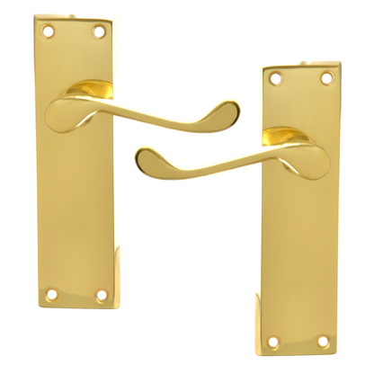 ASEC Victorian Scroll Plate Mounted Lever Furniture