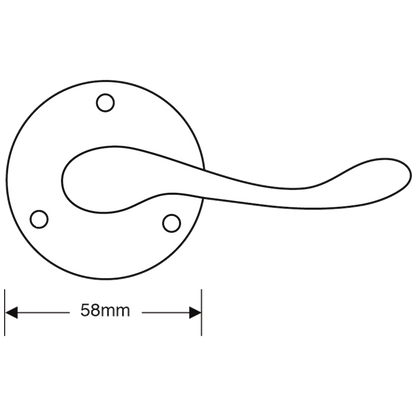 ASEC Victorian Scroll Round Rose Lever Furniture