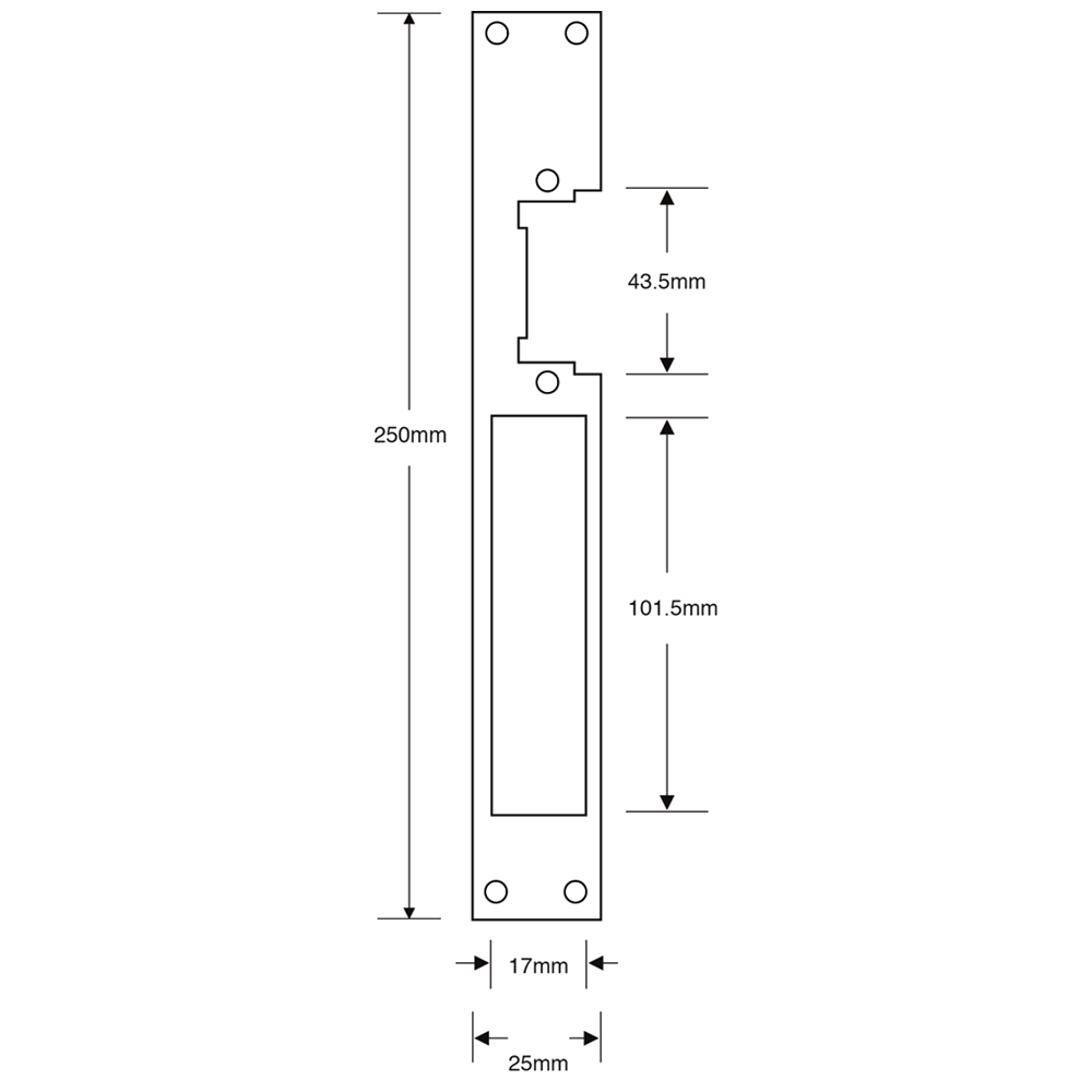 ASEC Mortice Release Sash Faceplate