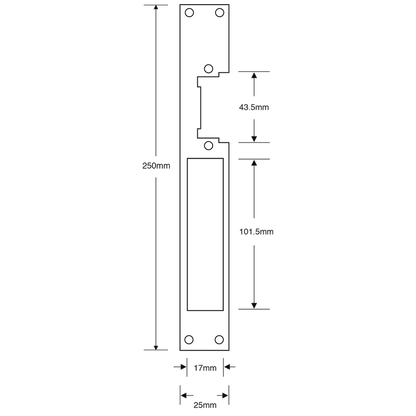 ASEC Mortice Release Sash Faceplate