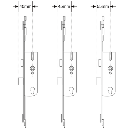 ASEC Lever Operated Latch & Deadbolt Modular Repair Lock Centre Case Kit (Timber Door)