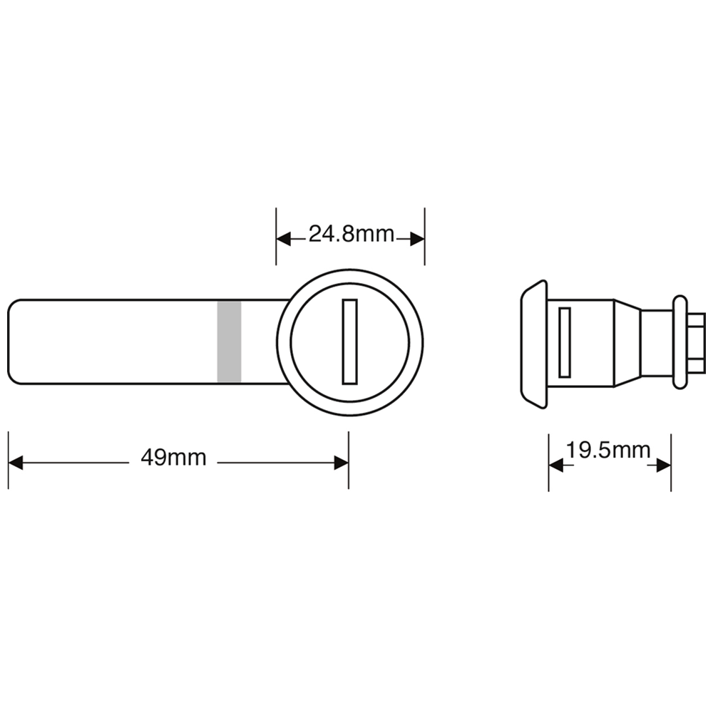 ASEC Horseshoe Clip Cranked Cam Camlock To Suit Garron Lockers
