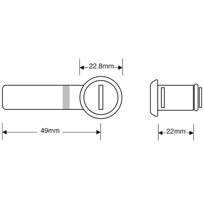 ASEC Snap Fit Cranked Cam Camlock To Suit Link Lockers