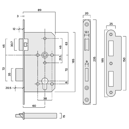 ASEC DIN Standard Euro Sashcase