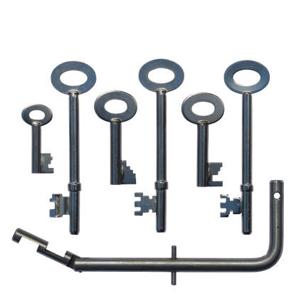 ASEC FB Key Set with 6 Keys including Firemans Drop Key