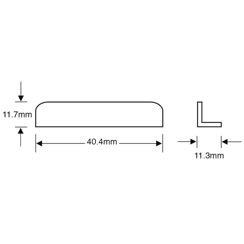 ASEC Furniture Lock Strike Plate
