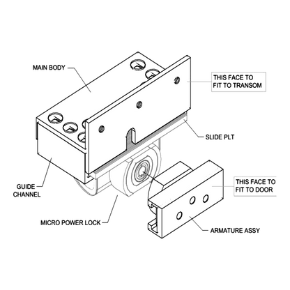 ASEC Micro Power Lock With SDGi Bracket - Open Out