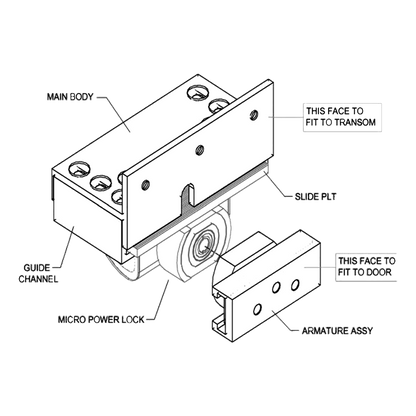 ASEC Micro Power Lock With SDGi Bracket - Open Out