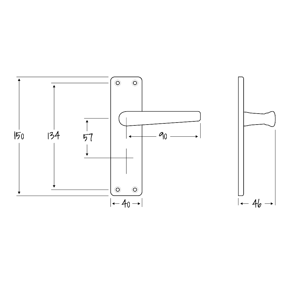 ASEC URBAN Classic Victorian Euro Lever on Plate Door Furniture