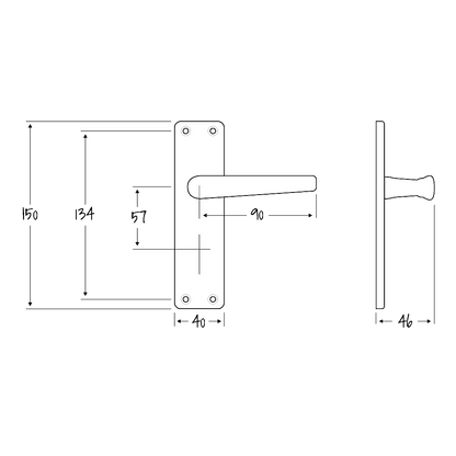 ASEC URBAN Classic Victorian Euro Lever on Plate Door Furniture