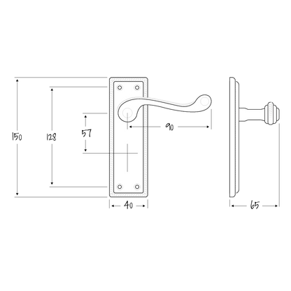 ASEC URBAN Classic Georgian Lever on Plate Lock Door Furniture