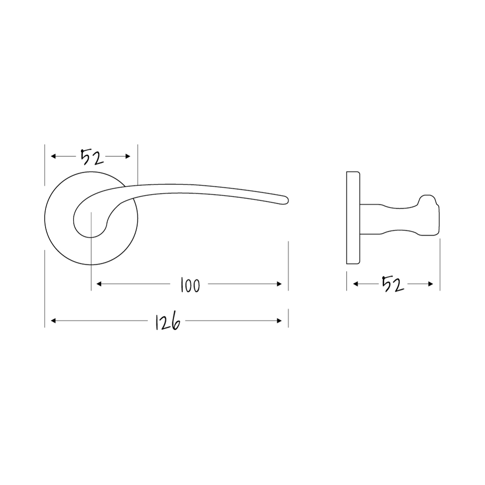 ASEC URBAN New York Round Lever on Rose Door Furniture