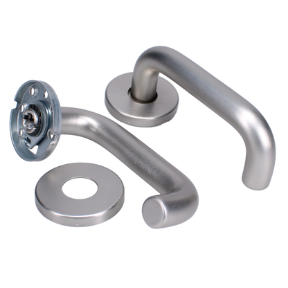 ASEC URBAN Portland P5 Return Bar Lever on Round Rose Door Furniture