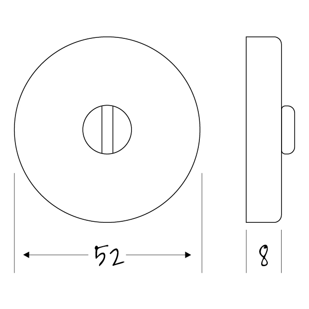 ASEC URBAN Bathroom Escutcheon to suit Portland & Seattle Door Furniture