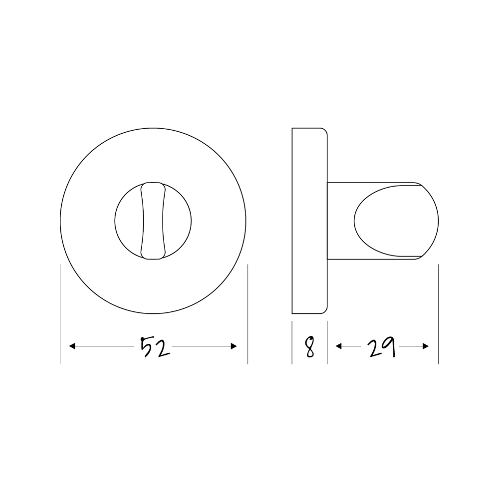 ASEC URBAN Bathroom Escutcheon to suit Portland & Seattle Door Furniture