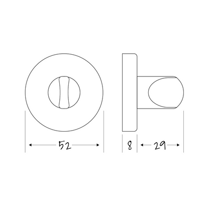 ASEC URBAN Bathroom Escutcheon to suit Portland & Seattle Door Furniture