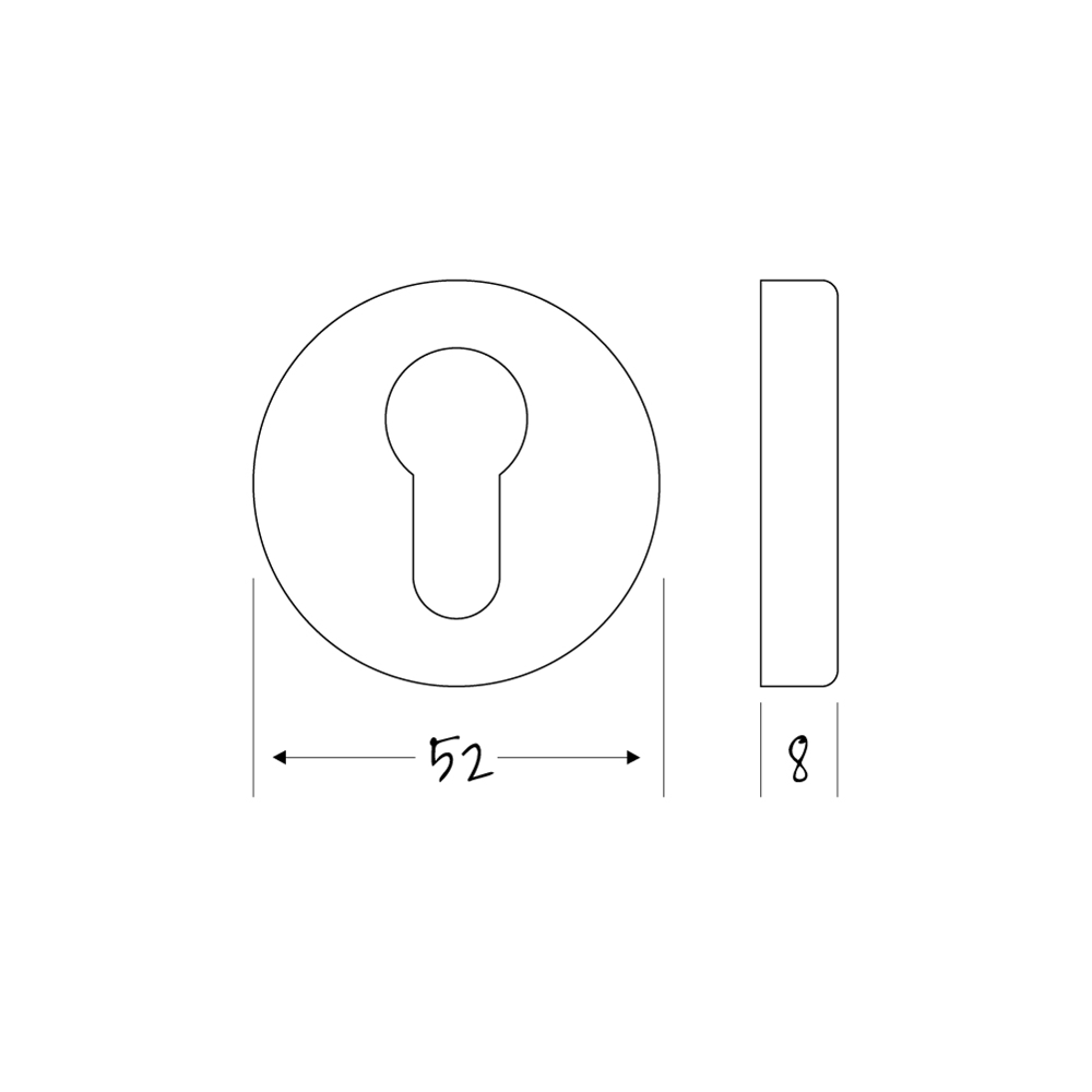 ASEC URBAN Concealed Fixing Euro Escutcheon