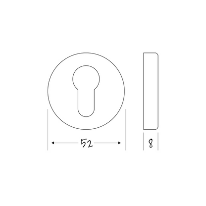 ASEC URBAN Concealed Fixing Euro Escutcheon to suit Portland & Seattle