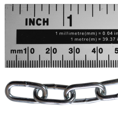 ASEC Steel Welded Chain Silver 2.5m Length