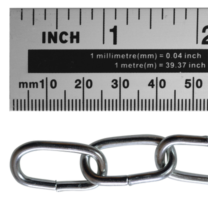 ASEC Steel Welded Chain Silver 2.5m Length