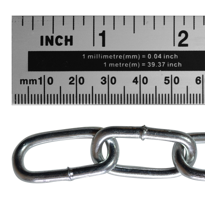 ASEC Steel Welded Chain Silver 2.5m Length
