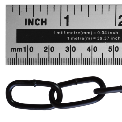 ASEC Steel Welded Chain Black 2.5m Length
