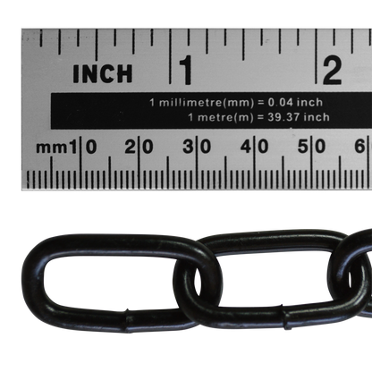 ASEC Steel Welded Chain Black 2.5m Length