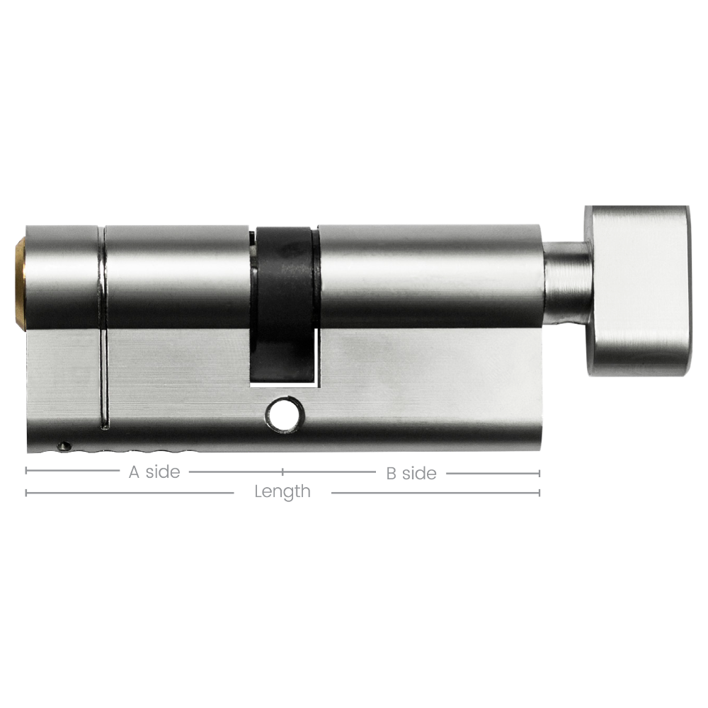 ASEC Vital 6 Pin Key & Turn Euro Dual Finish Snap Resistant Cylinder