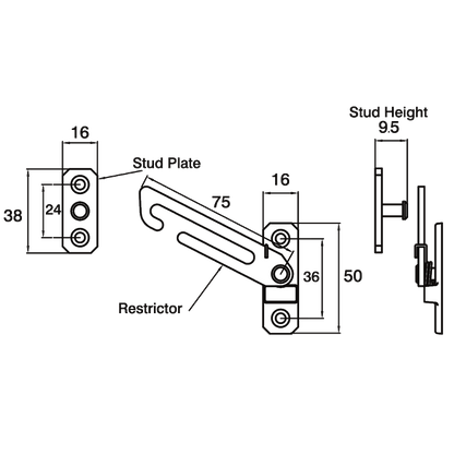 ASEC Short Arm Concealed Restrictor Kit