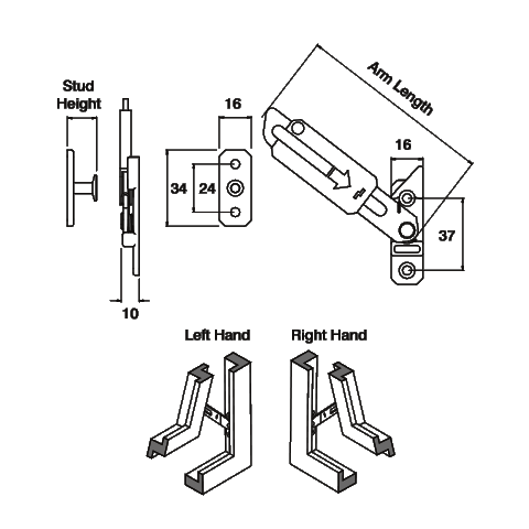 ASEC Concealed Locking Window Restrictor Kit