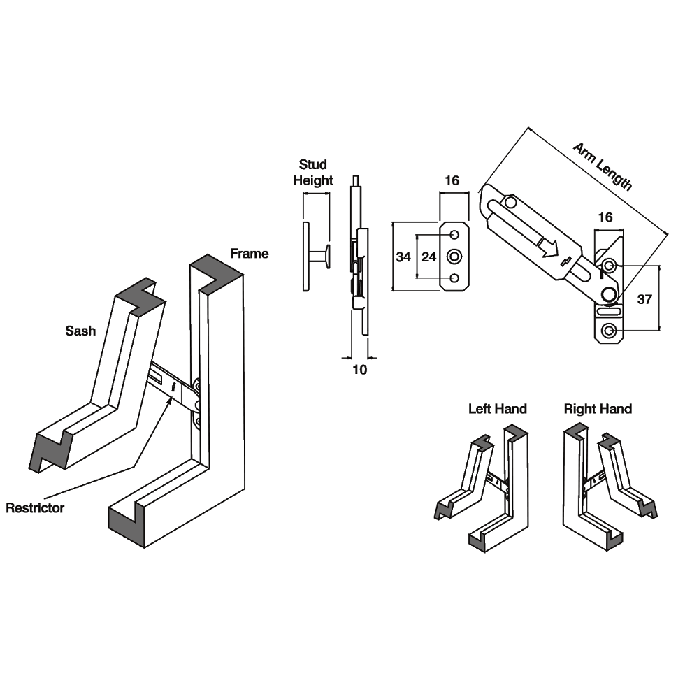 ASEC Concealed Locking Extended Restrictor Kit