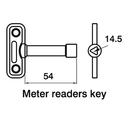 ASEC Diecast Meter Reader Key