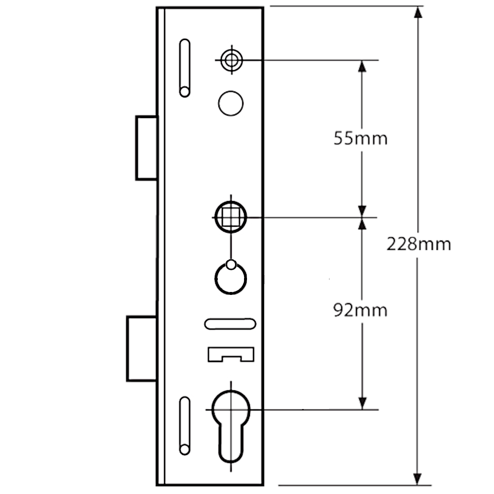 ASEC Lockmaster Copy Lever Operated Latch & Deadbolt Single Spindle Gearbox