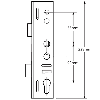 ASEC Lockmaster Copy Lever Operated Latch & Deadbolt Single Spindle Gearbox