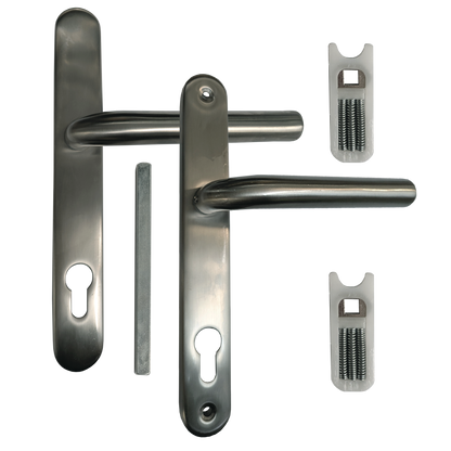 ASEC 92 Lever/Lever UPVC Furniture - 242mm Backplate