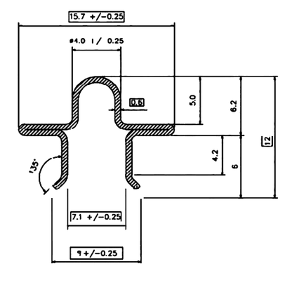 ASEC 15.7mm Snap In Patio Track