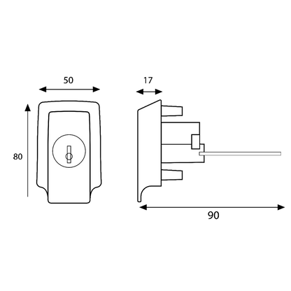 ASEC High Security Rim Cylinder Pull With Cylinder