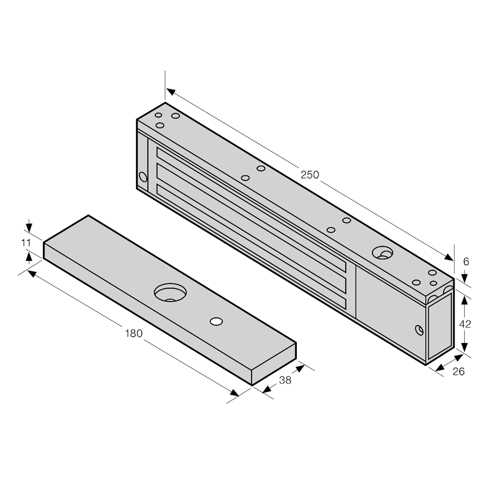ASEC Slim Line Single Magnet