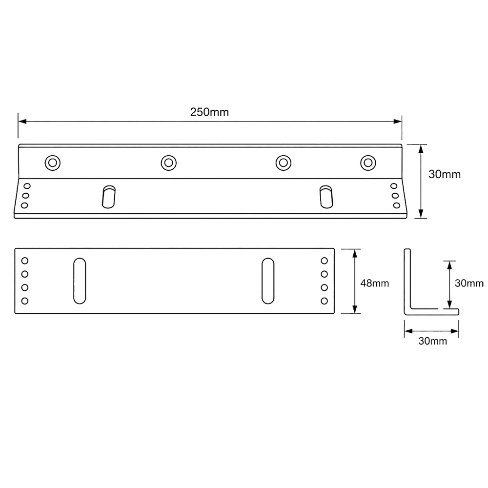 ASEC L Bracket To Suit Slim Line Magnets