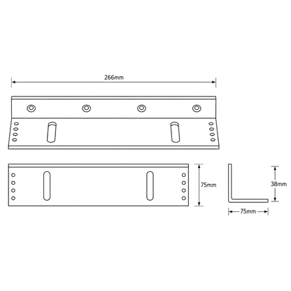 ASEC L Bracket To Suit Standard Magnets