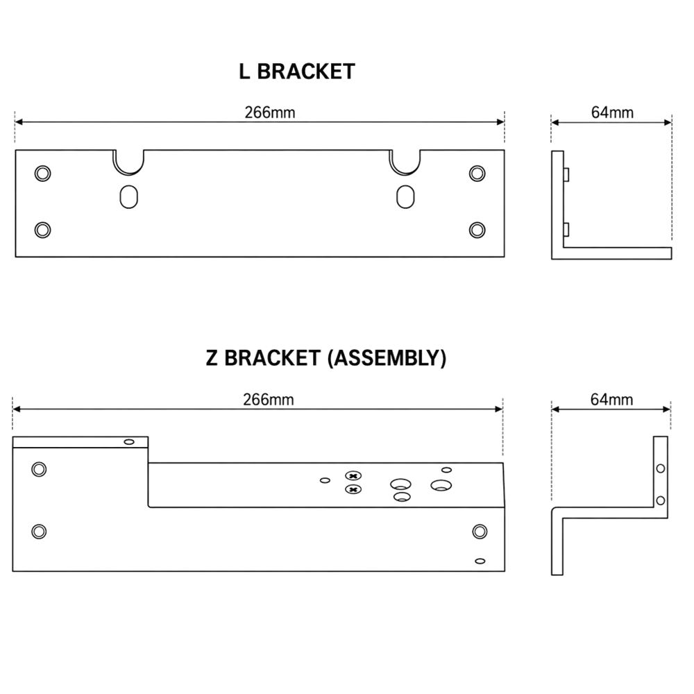 ASEC Z&L Bracket Z&L To Suit Standard Magnets