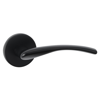 ASEC URBAN Madison Lever on Round Rose Door Furniture Ebony
