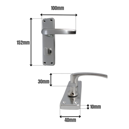 ASEC Stafford Plate Furniture Lever Bathroom With Privacy Turn