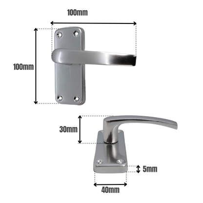 ASEC Stafford Plate Furniture Lever Latch Handle