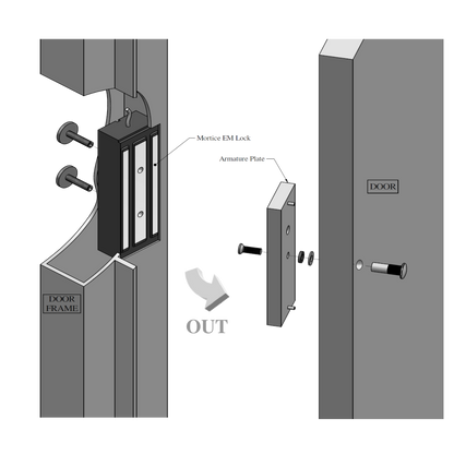 ASEC A10020M Standard Magnet Mortice Monitored To Suit AS12373 Transom Housing