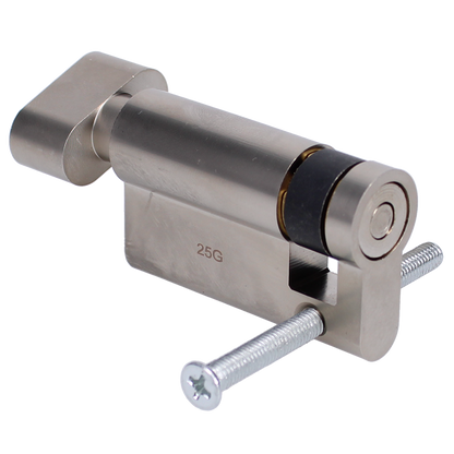 ASEC VITAL Blind Thumbturn Half Euro Dual Finish Cylinder With Adjustable Cam